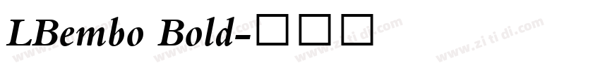LBembo Bold字体转换